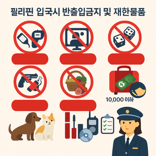 필리핀 입국시 금지 제한 물품