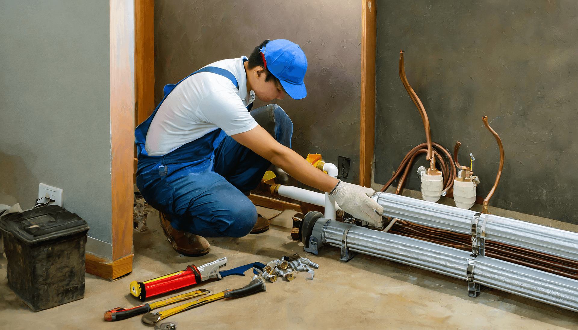 주거급여 신청 자격 난방 공사 하는 인부