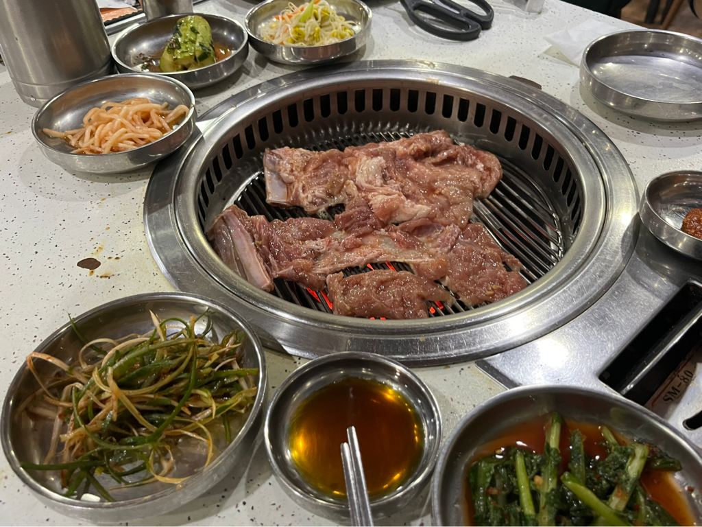 대전갈비집 상차림