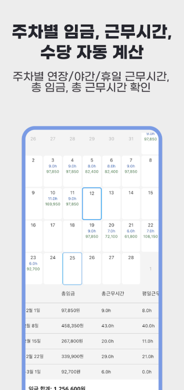 휴일 야간수당 계산방법, 연장근무 초과근무 야간근무 휴일근무 수당계산기