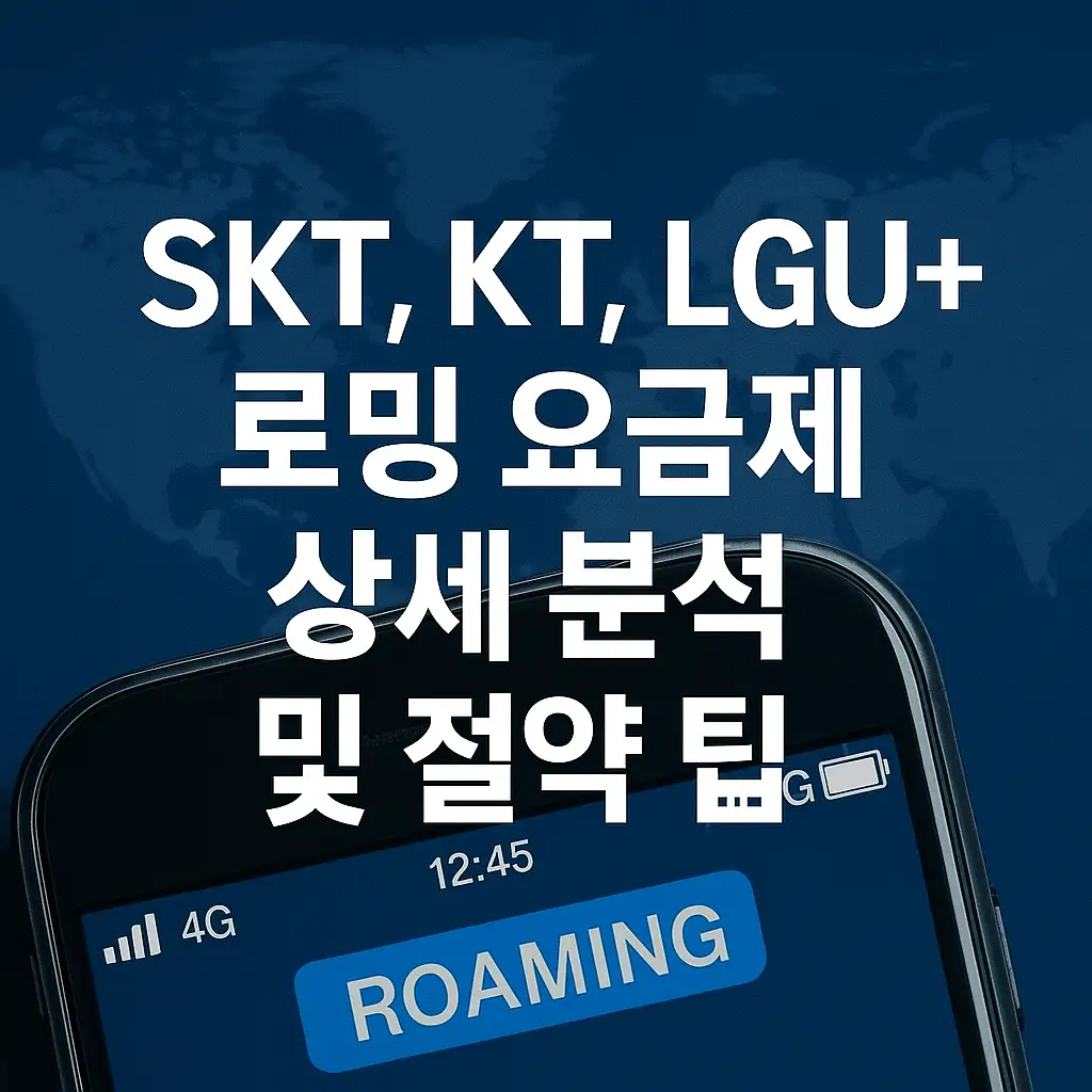 SKT, KT, LGU+ 로밍 요금제 상세 분석 및 절약 팁