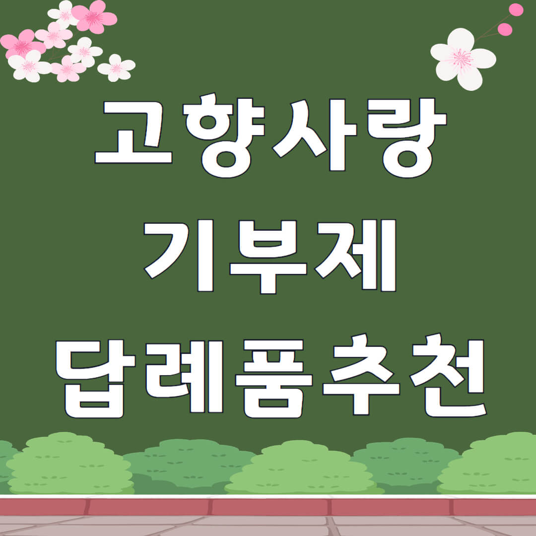 고향사랑기부제 답례품 추천 순위