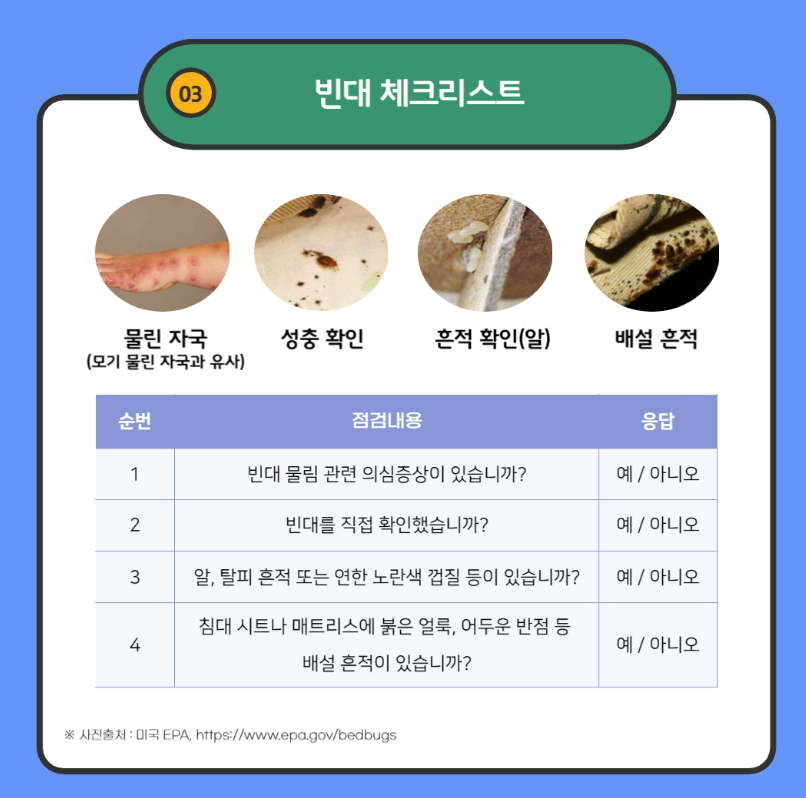 빈대 체크리스트