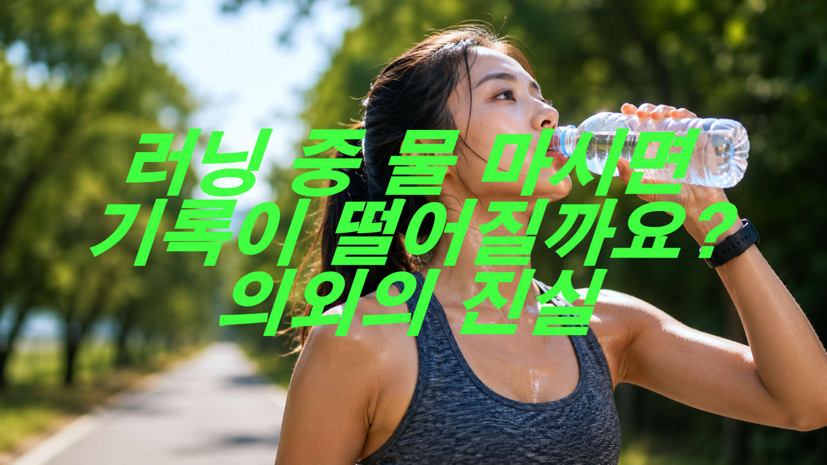 러닝 중 물 마시면 기록이 떨어질까요? 의외의 진실