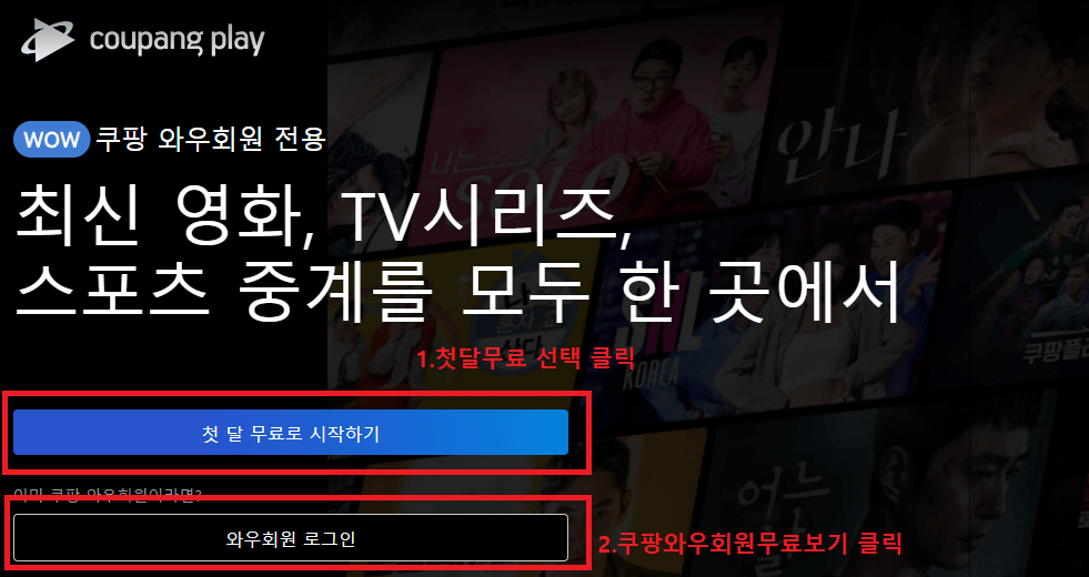 쿠팡 플레이어 무료보기