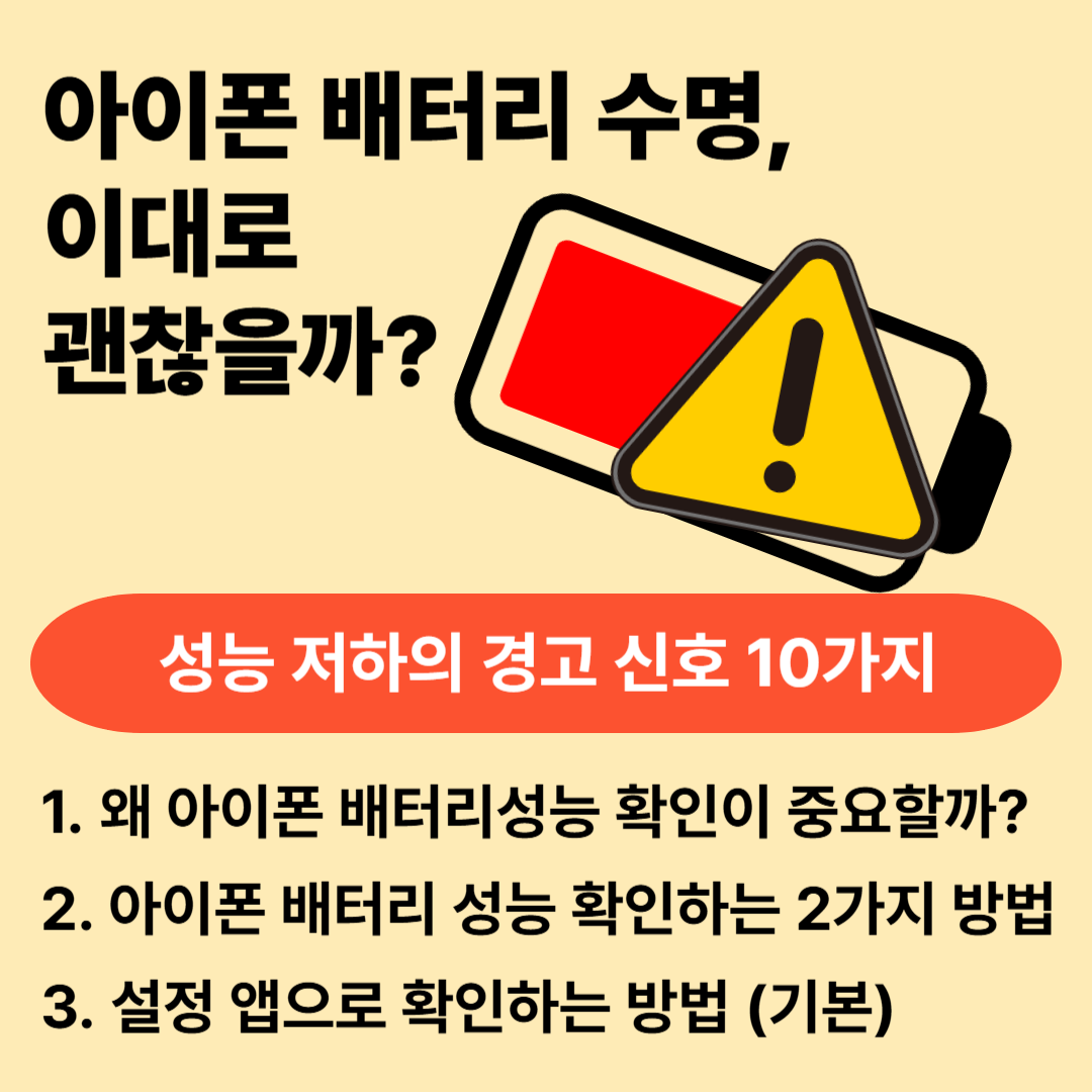 아이폰 배터리 수명, 이대로 괜찮을까? 성능 저하의 경고 신호 10가지