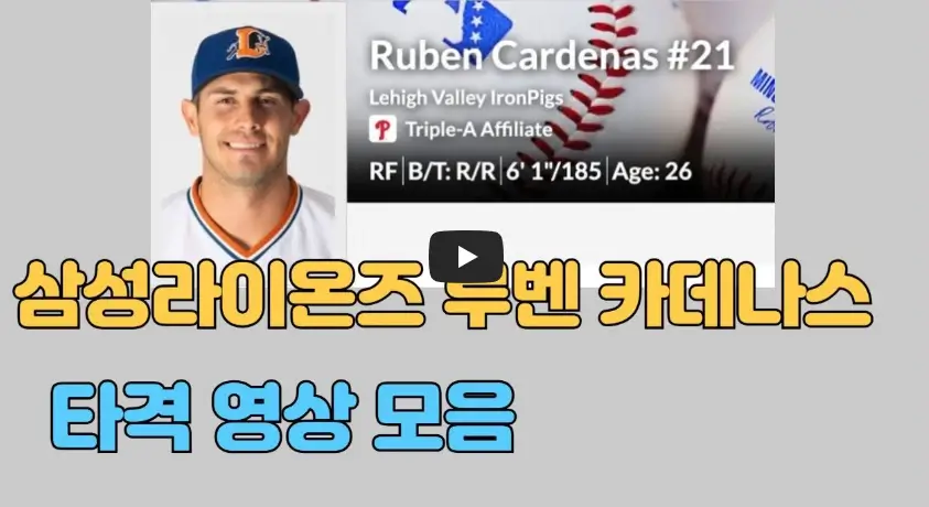 루벤 카데나스 타격 영상