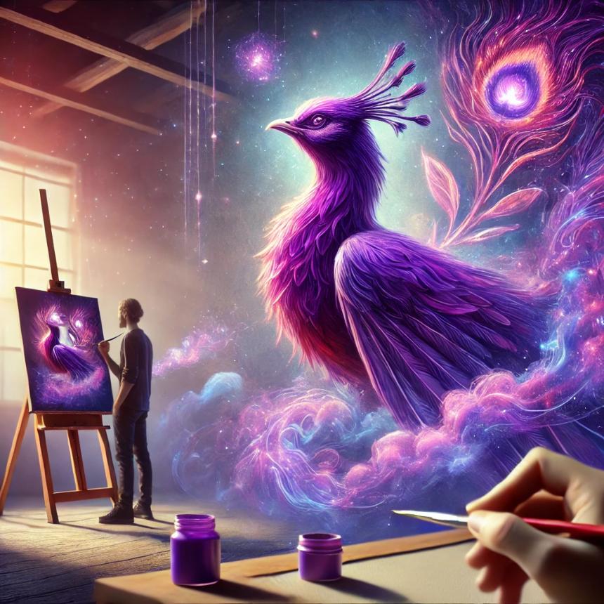 보라색 새를 그리는 꿈