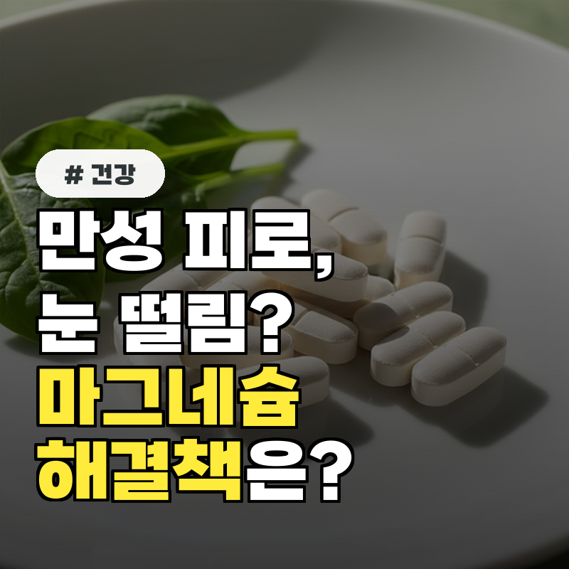 만성 피로, 눈 떨림 마그네슘 부족 신호와 해결책 3가지