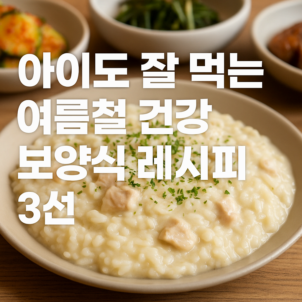 편식 걱정 끝! 아이도 잘 먹는 여름철 건강 보양식 레시피 3