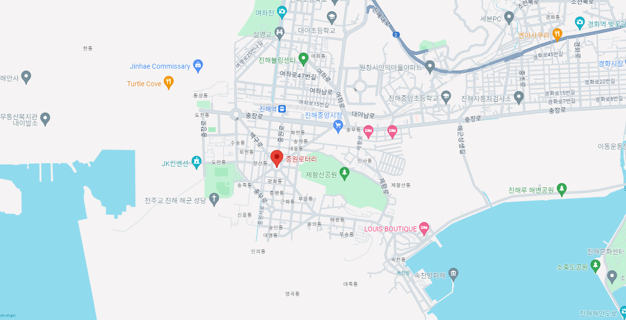 창원시-진해구-중앙로터리-지역-지도