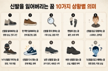 신발을 잃어버리는 꿈 10가지 상황별 의미