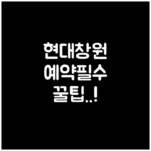 현대자동차 창원서비스센터 직영점 이용..