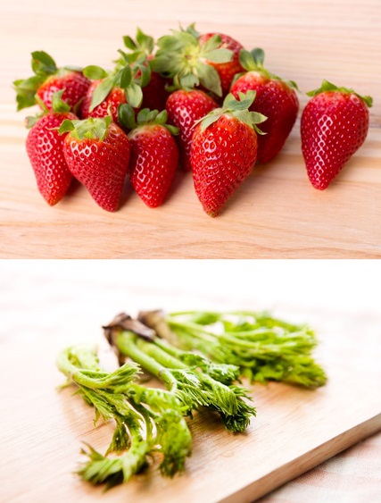 글의 이해를 돕기 위한 딸기와 두릎 이미지