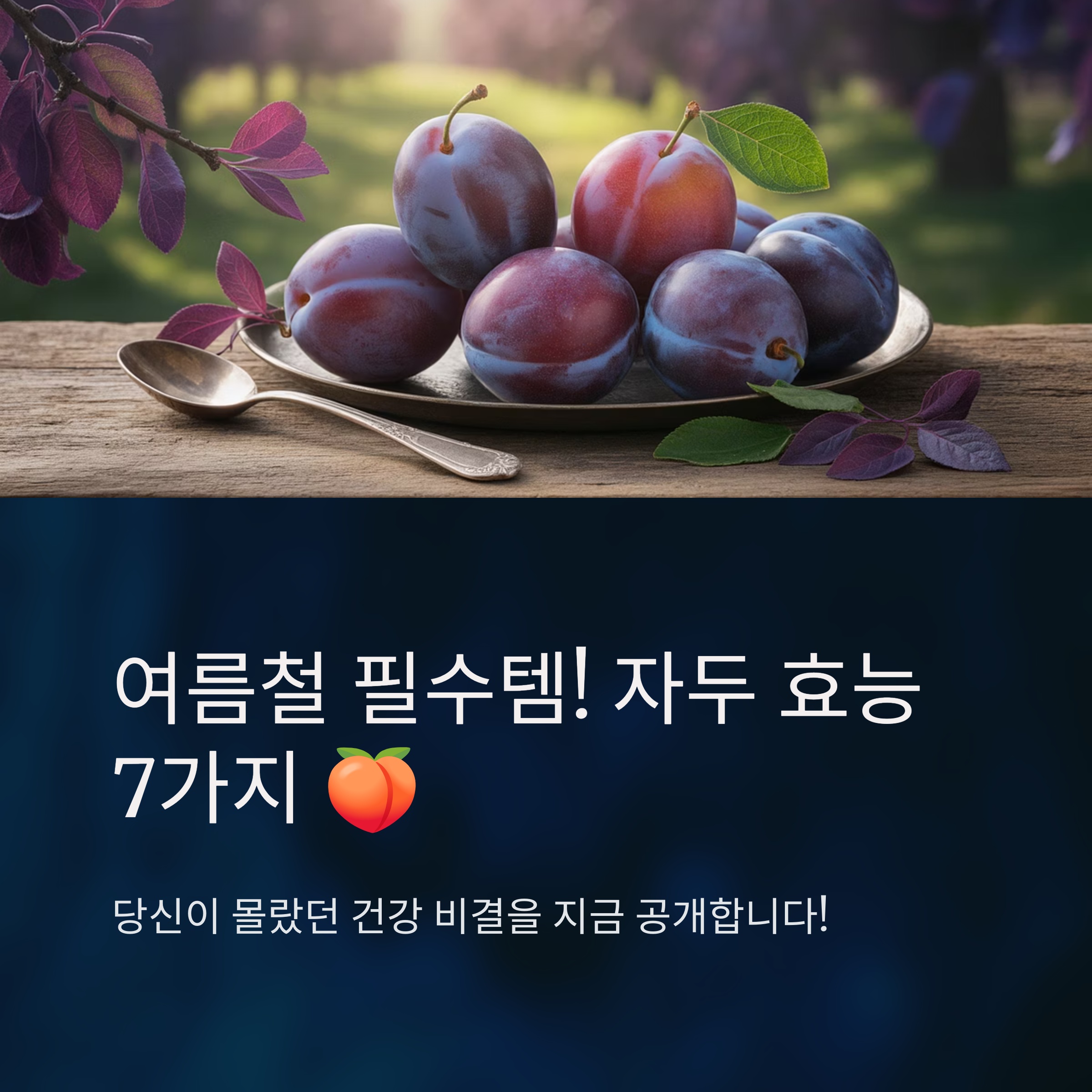 여름철 필수템! 자두 효능 7가지: 당신이 몰랐던 건강 비결 대공개!