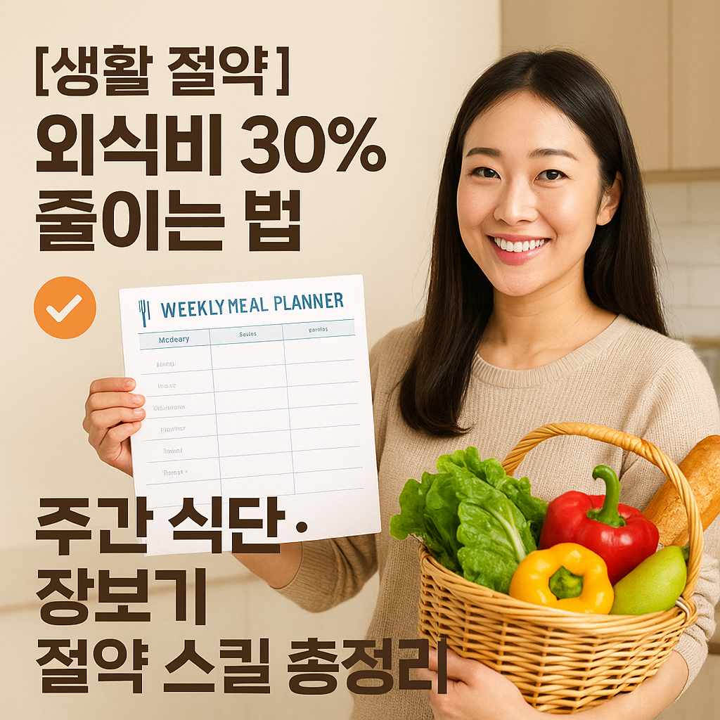 [생활 절약] 외식비 30% 줄이는 법 ｜ 주간 식단&middot;장보기 절약 스킬 총정리