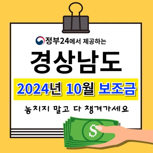 경상남도 정부 보조금 분석 - 2024년 10월