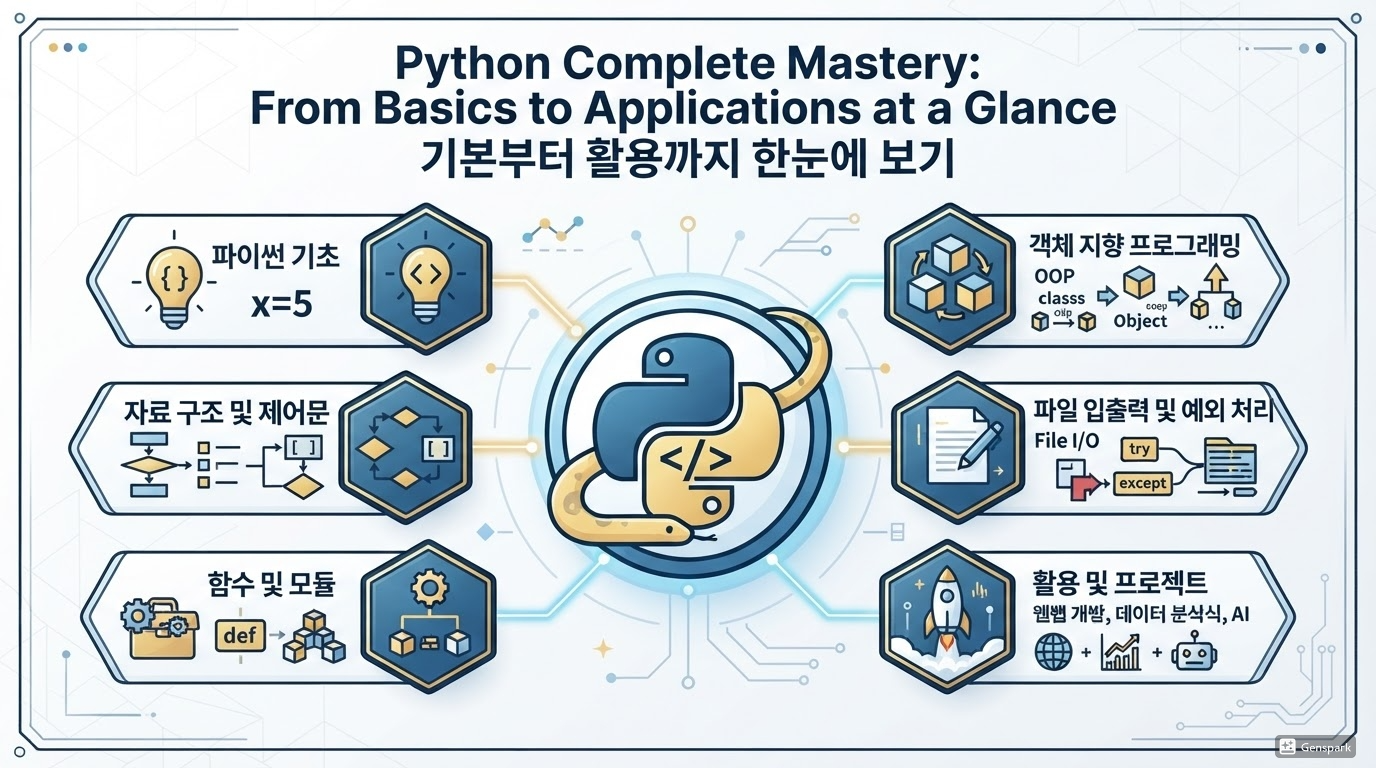 Python 완전정복: 기본부터 활용까지 한눈에 보기