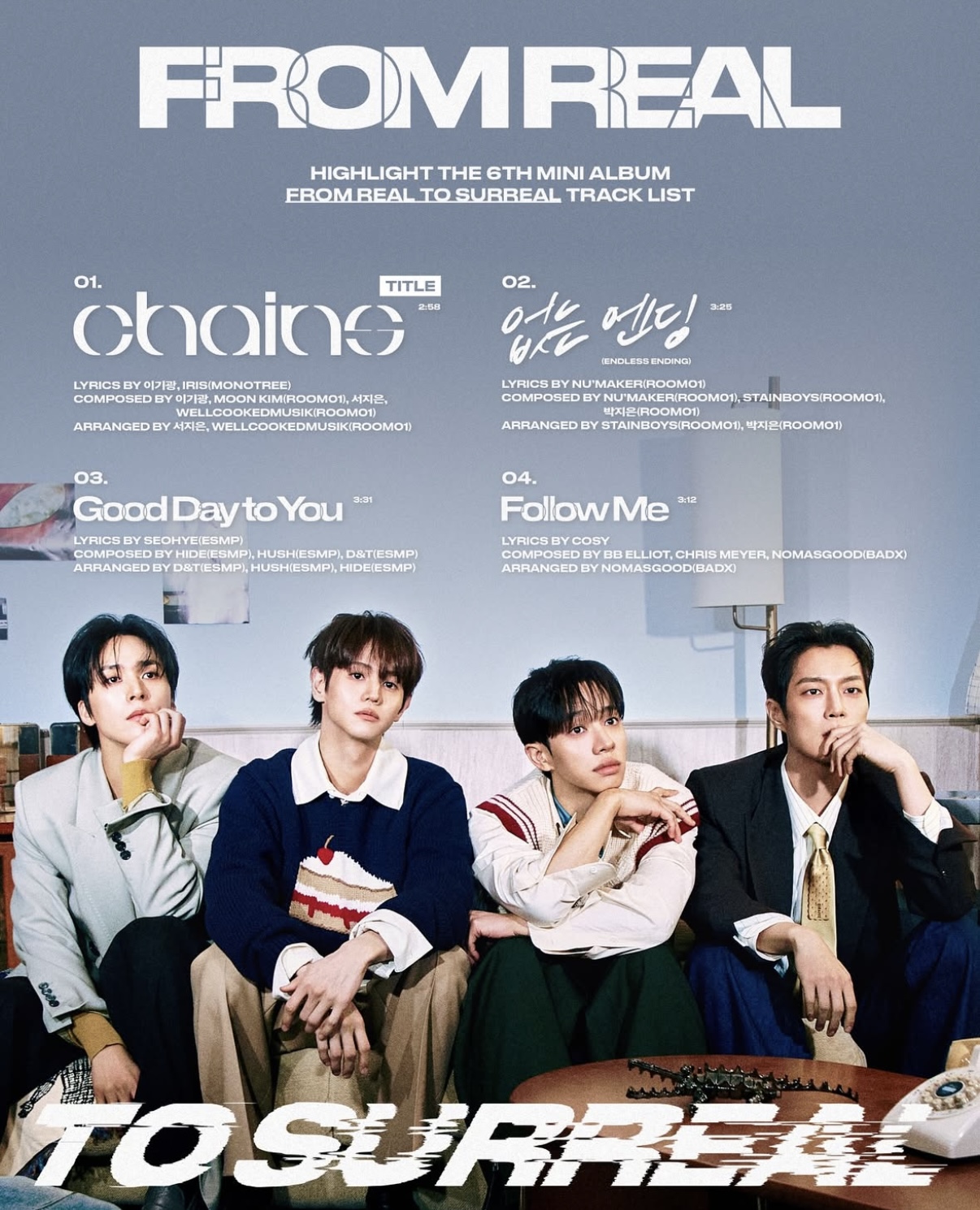 비스트(하이라이트) 앨범 트랙 리스트 포스터