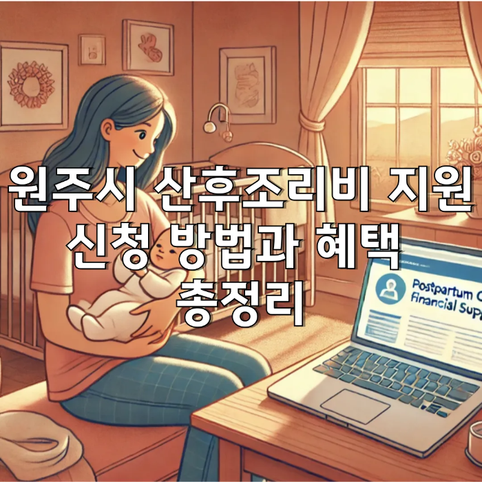 원주시 산후조리비 지원 신청 방법