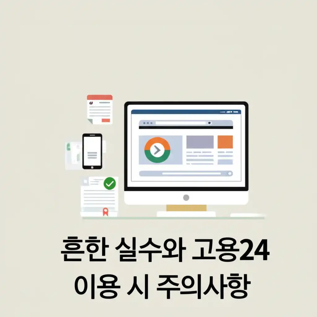 고용24 홈페이지 접속 시 피해야 할 흔한 실수와 주의사항 안내