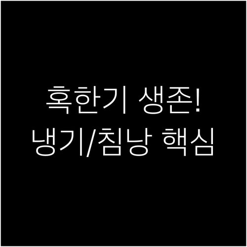 혹한기 캠핑 바닥 냉기 차단법과 침낭..