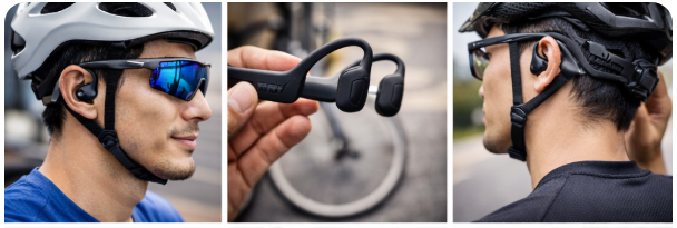 사이클링 헤드폰 (골전도, 안전성, 음질)