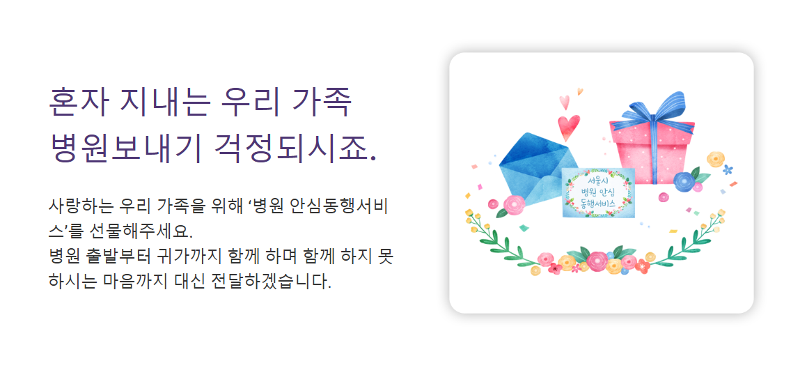 서비스 안내 출처 : 서울시병원안심동행