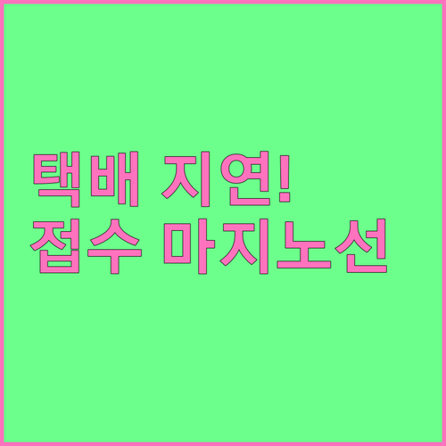 연말 택배 지연 방지 전략 우체국 C..