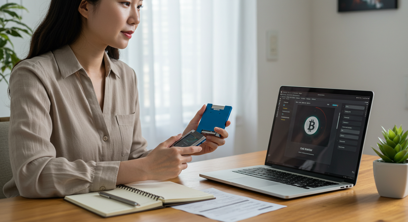 가상자산을 안전하게 관리하는 모습