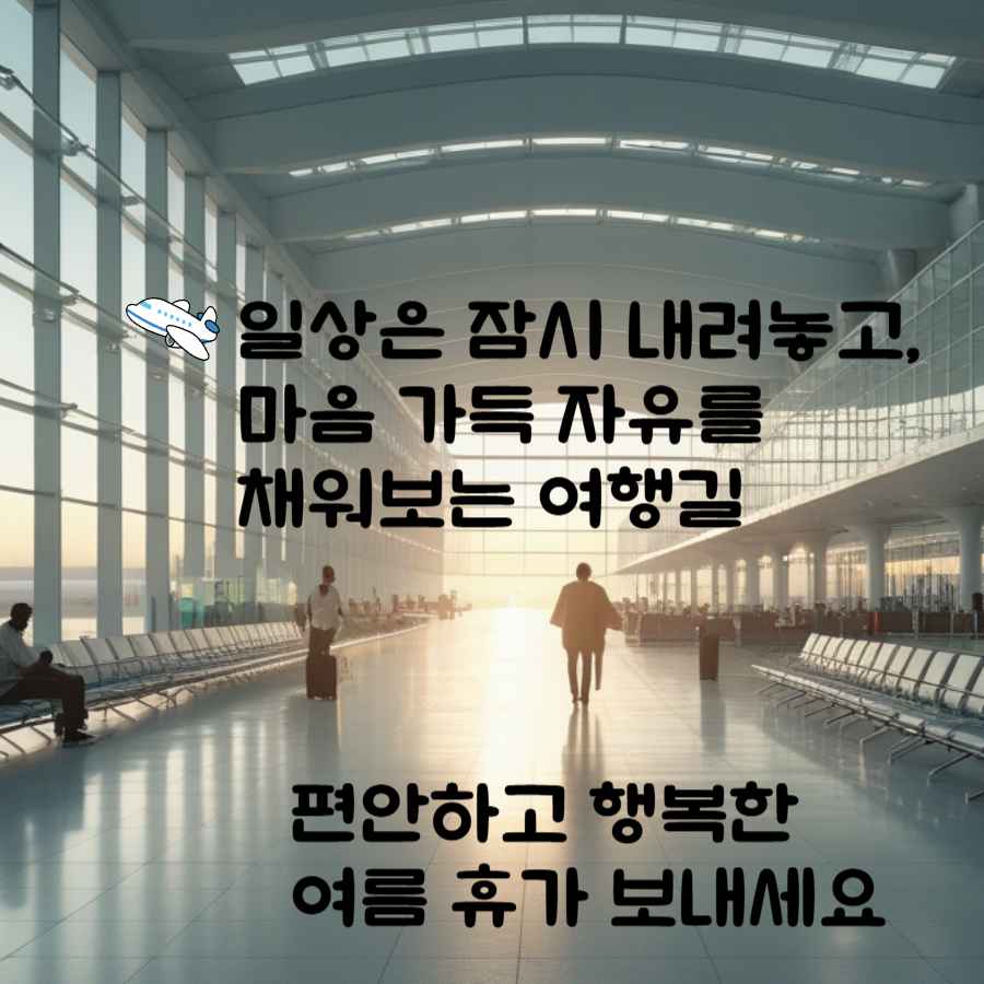 새로운 여정을 떠나는 순간, 설렘으로 하루가 시작됩니다