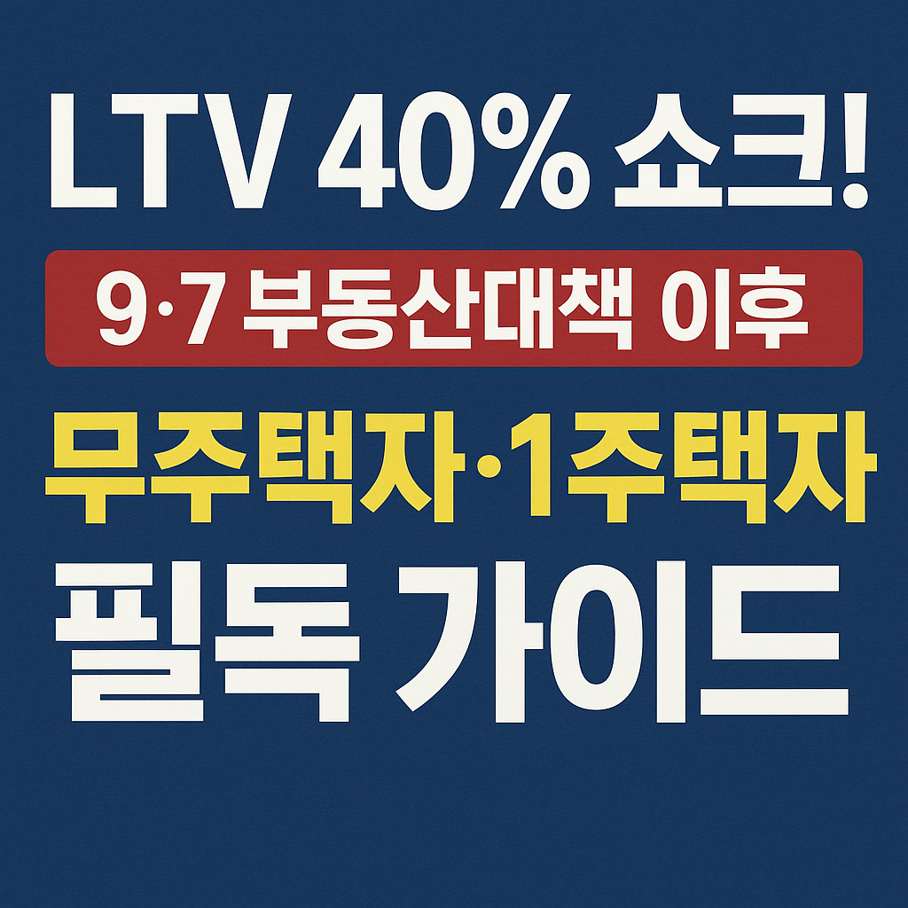 9·7 부동산대책 LTV 40%