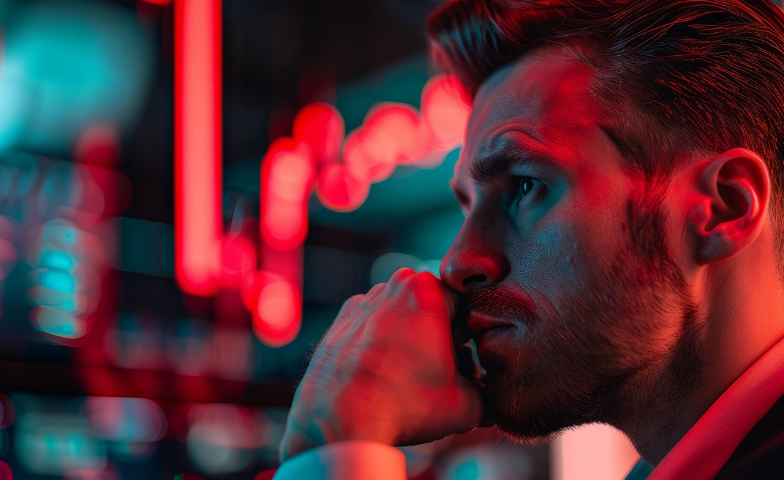 경기침체를 느끼고 있는 사람의 사진