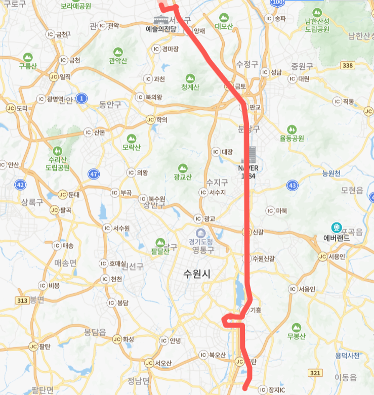 서울-화성-6008번-버스-노선-지도