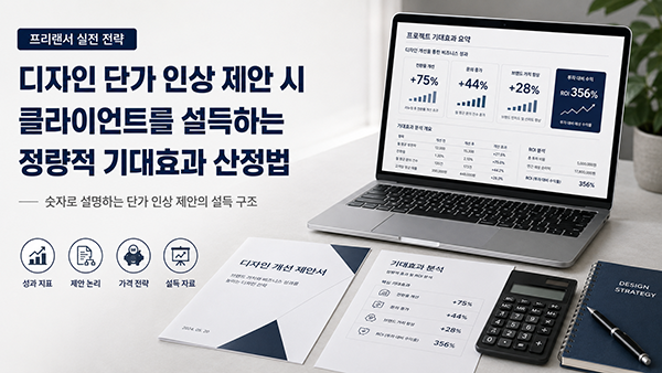프리랜서가 디자인 단가 인상 제안 시 클라이언트를 설득하는 정량적 기대효과 산정법
