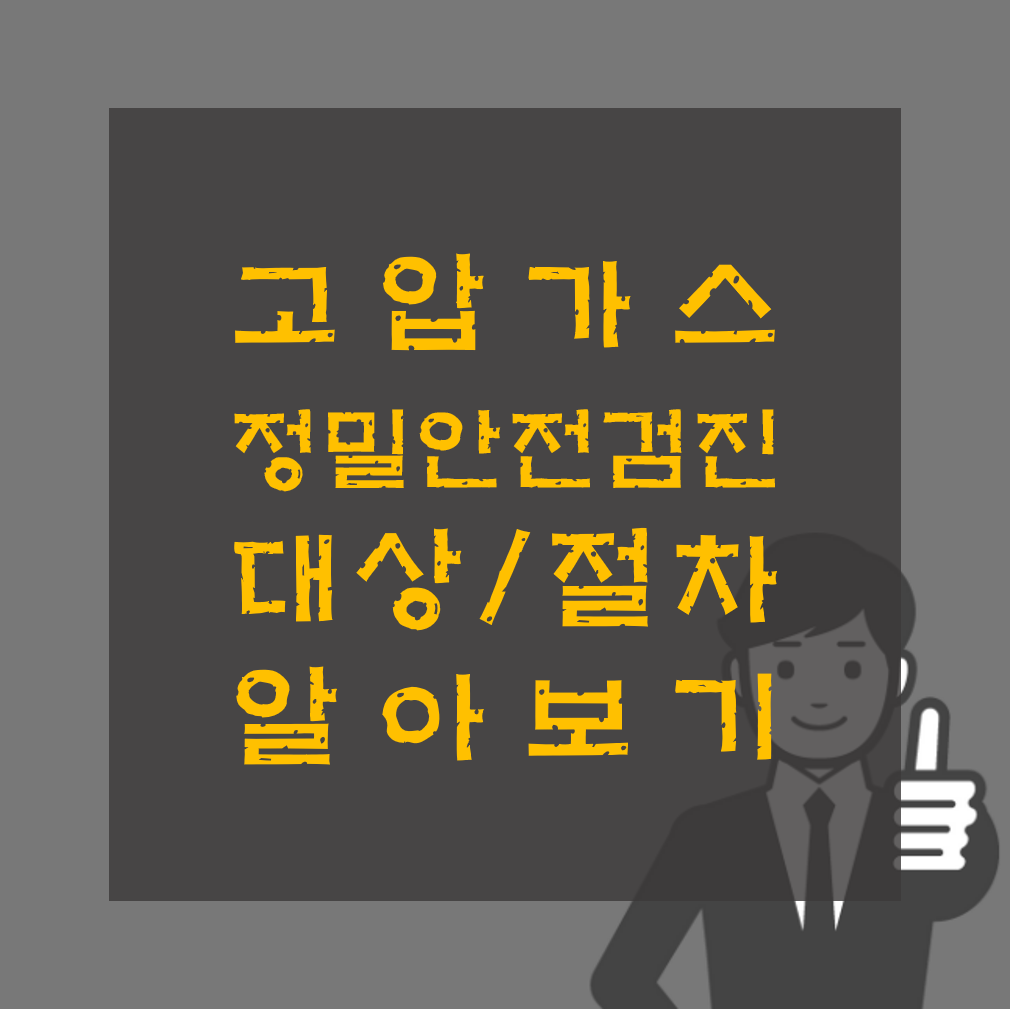 고압가스 안전관리법 정밀안전검진 대상 및 준비서류&#44; 절차