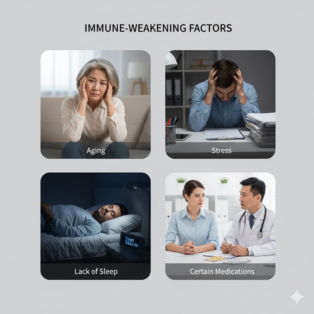 대상포진 원인 고령 스트레스 수면부족 기저질환