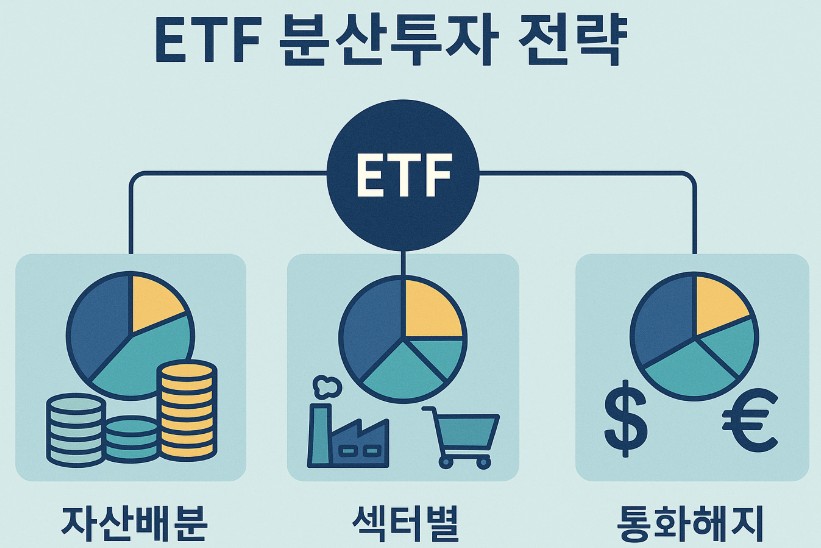 ETF 분산투자 전략 (자산배분, 섹터별, 통화헤지) 관련 그림