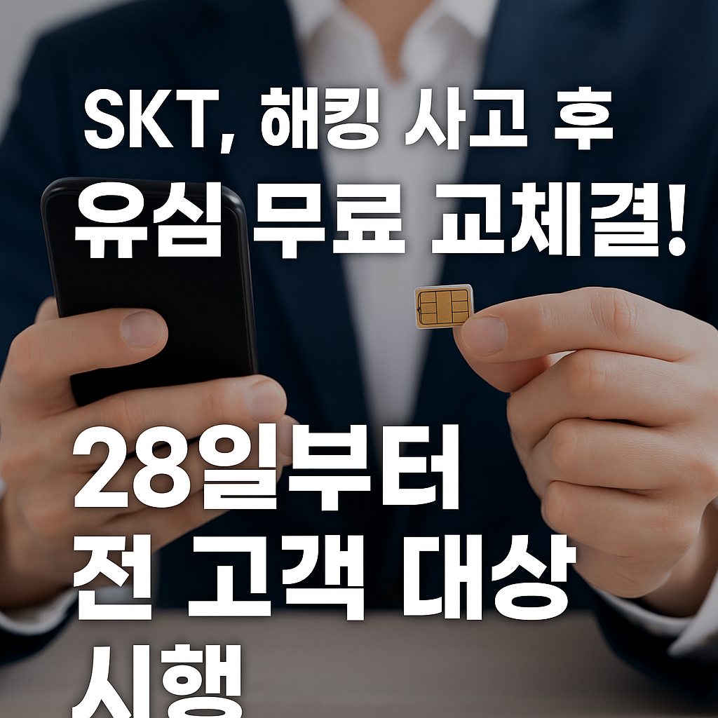 SKT 유심 무상 교체 시행! 전 고객 대상 안내