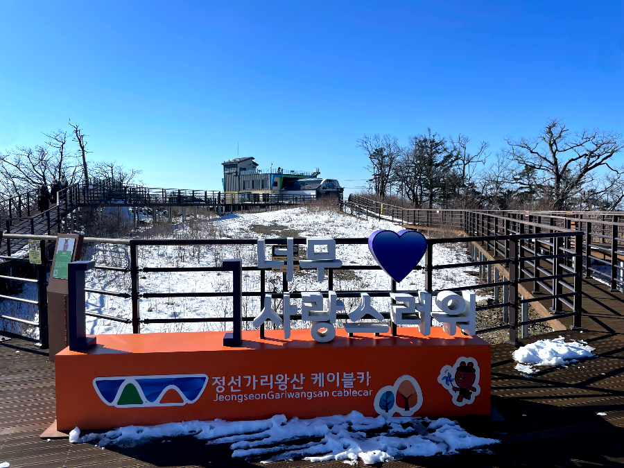 가리왕산 케이블카 체험여행안내 : 가리왕산 전망대 데크탑방