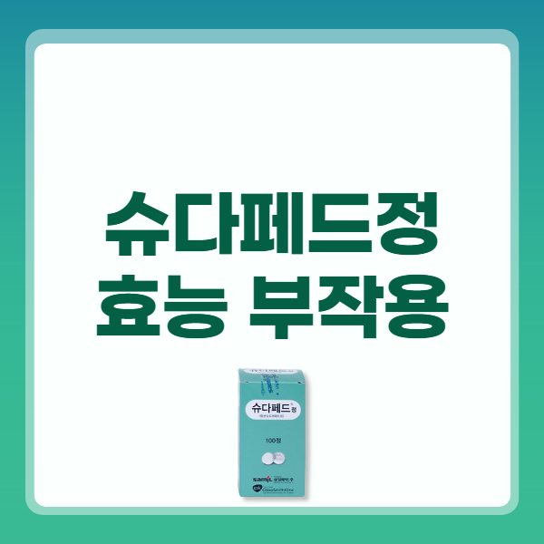 슈다페드정 효능 졸음 부작용