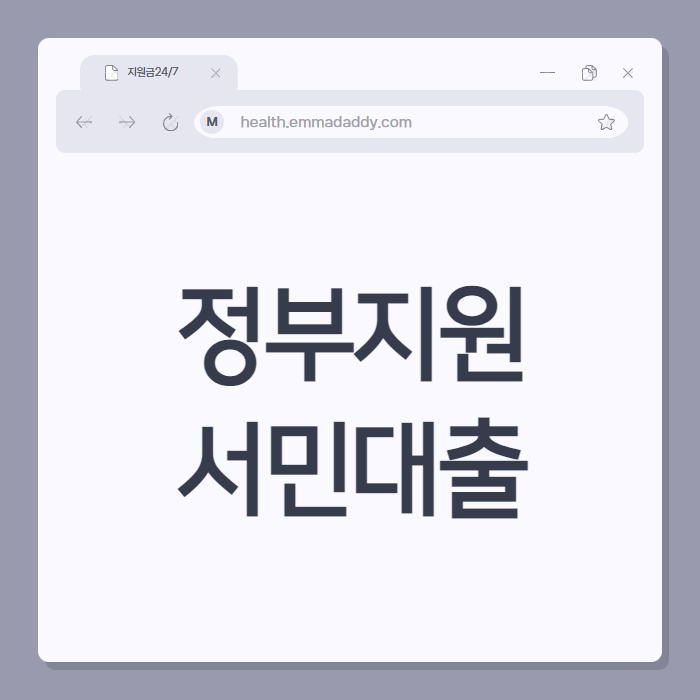 정부지원서민대출 01