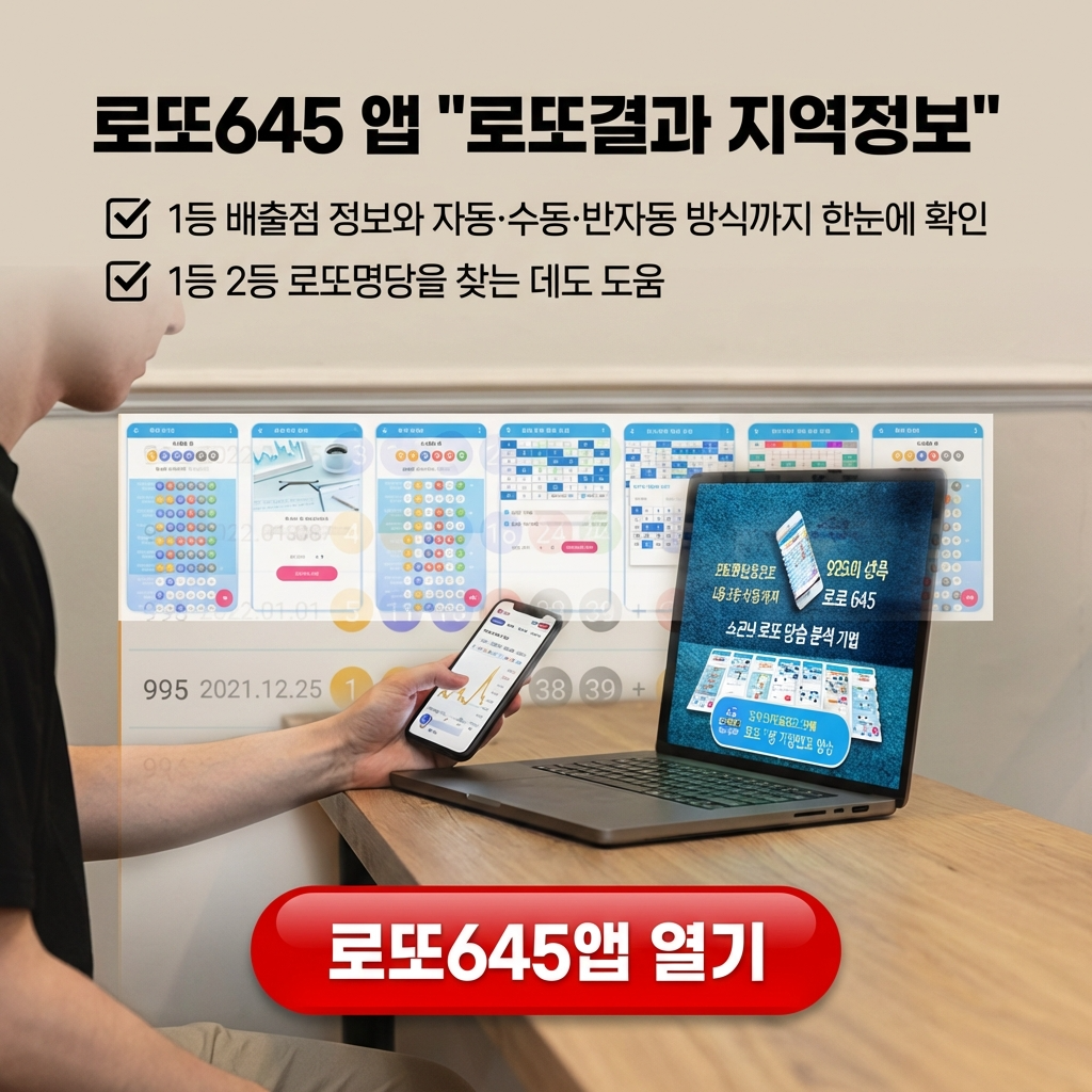 로또645 로또번호 당첨 예상번호 당첨번호 1등 2등 당첨지역 확인
