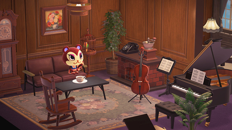 모동숲 해피홈 레베카 - 시크하고 안정감 있는 생활