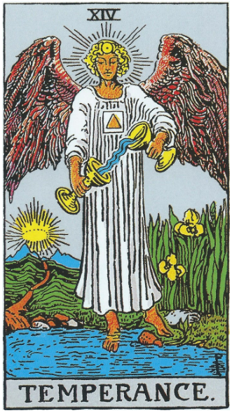 타로카드에서 14번 절제(Temperance) 카드