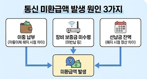 통신 미환급액