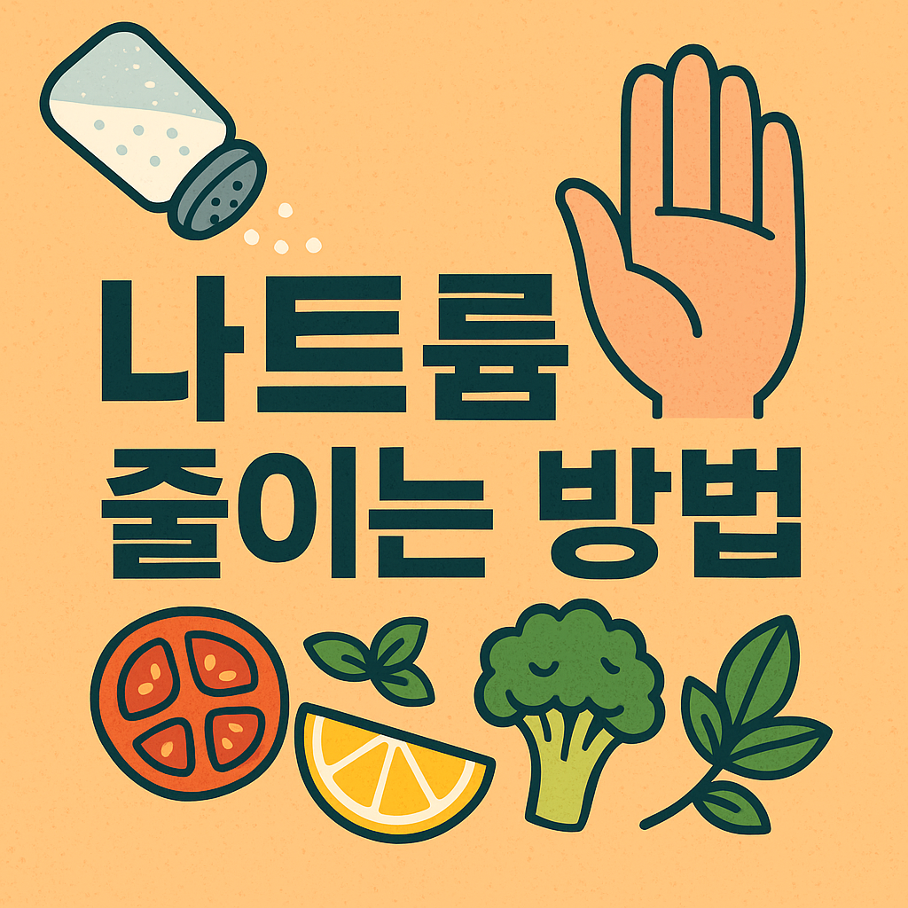 나트륨 줄이는 방법(저염식 팁)