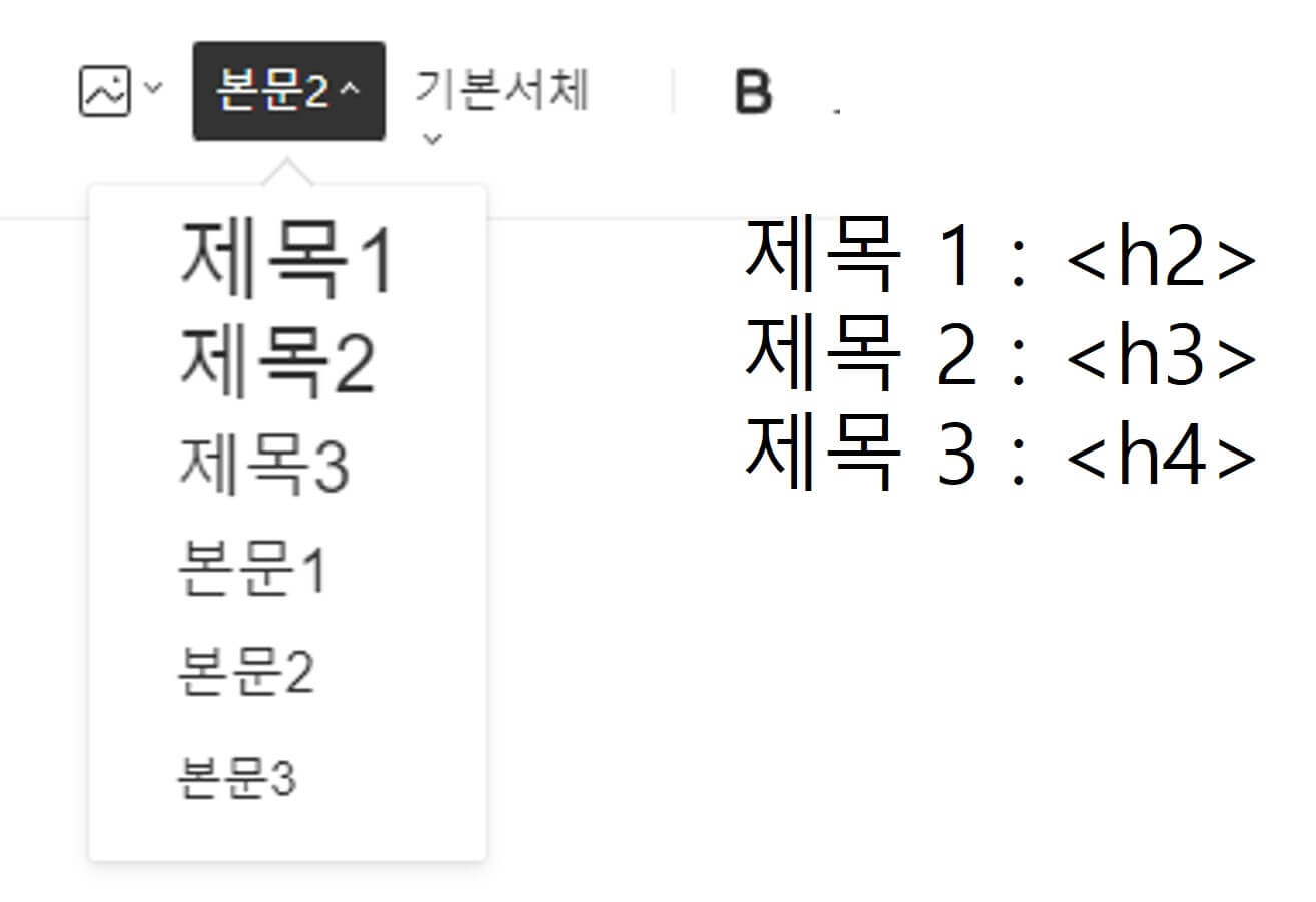 티스토리에서 h 태그를 사용하는 방법