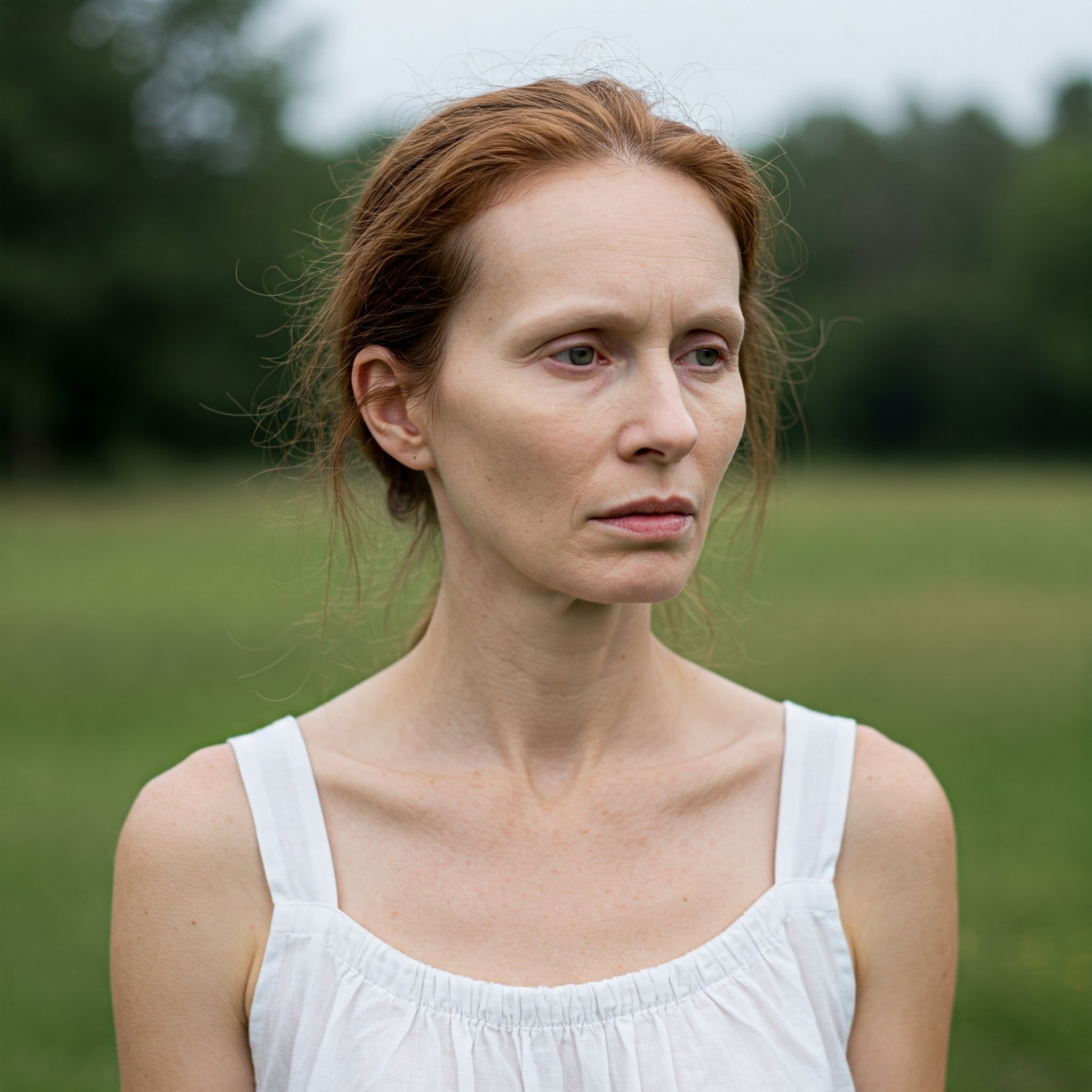 비타민D가 부족해 보이는 한 여성