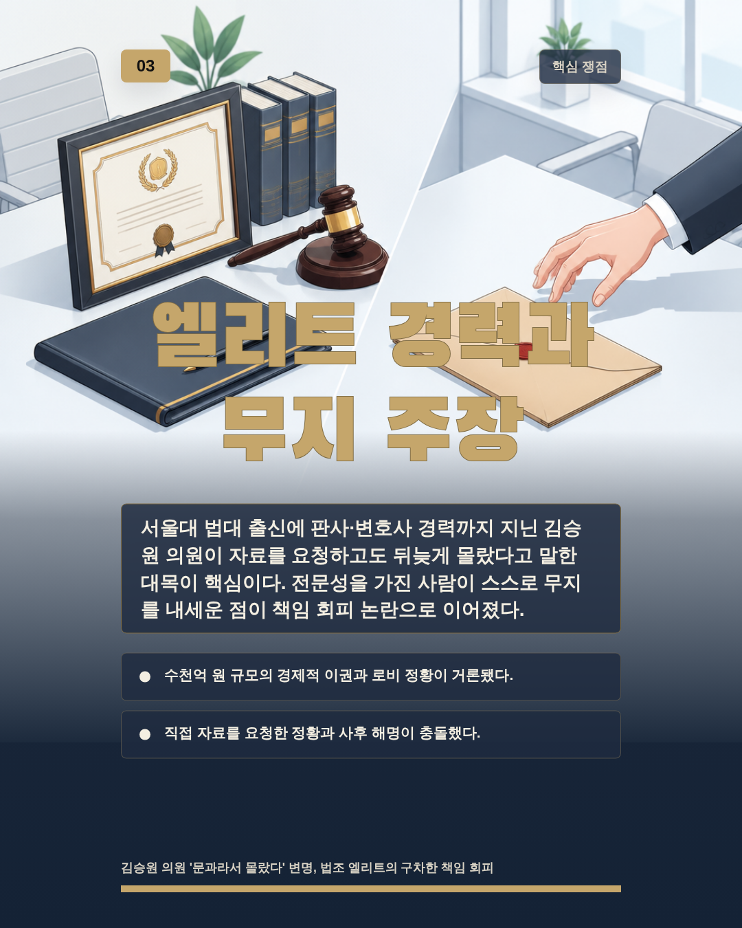 엘리트 경력과 무지 주장